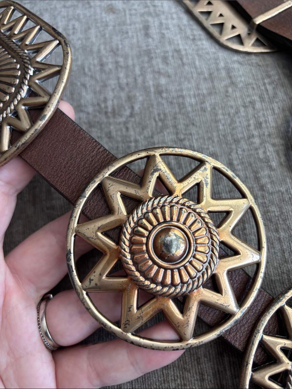 3-D (Ranch) Concho Belt - Picture 4 of 14
